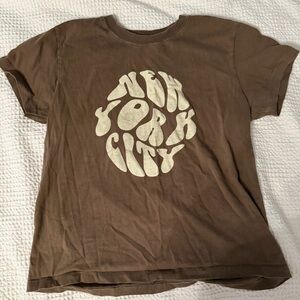 Brandy Melville Brown Graphic Tee